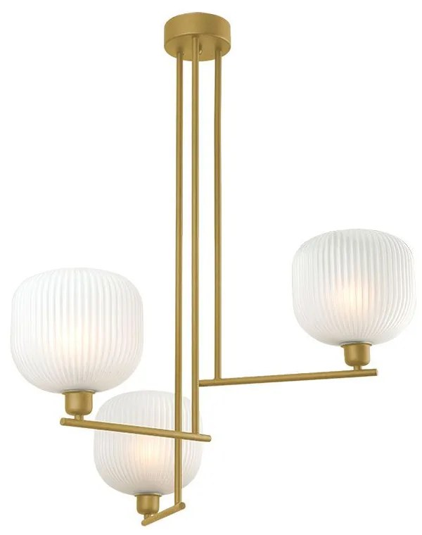 Φωτιστικό Οροφής Κρεμαστό 01393 3xE14 60x80cm Gold Luma