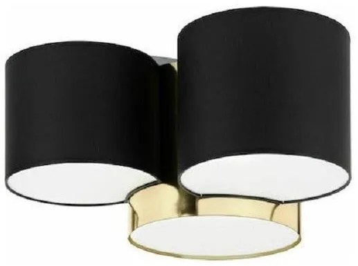 Φωτιστικό Οροφής MONA τρίφωτο TK Lighting-3445-Μαύρο-Χρυσό 3445