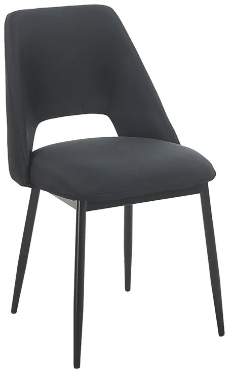 MADISON BLACK ΥΦΑΣΜΑ ΚΑΡΕΚΛΑ ΜΕΤΑΛΛΙΚΗ ZITA PLUS 45X54X49-83εκ.