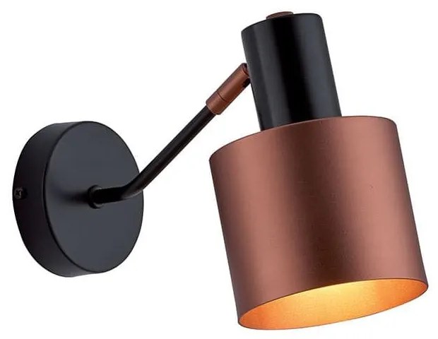 Φωτιστικό Τοίχου-Απλίκα Dexter 4216000 Black-Copper Viokef Μέταλλο