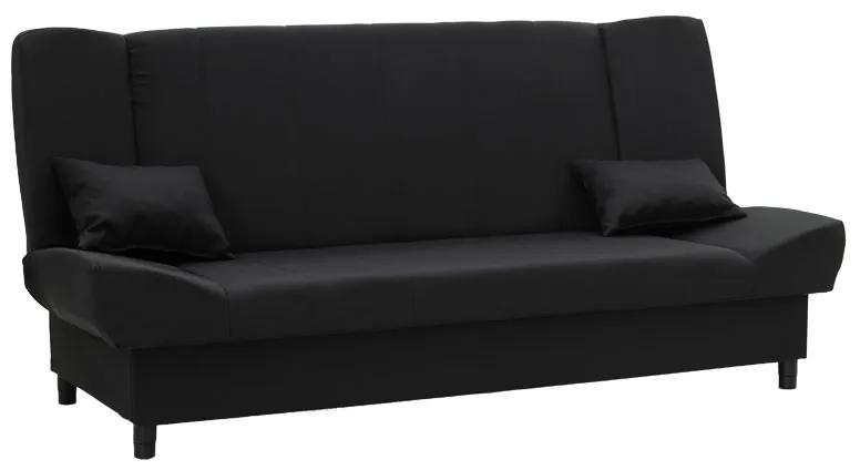 Kαναπές-κρεβάτι Tiko pakoworld 3θέσιος αποθηκευτικός χώρος ύφασμα μαύρο 200x85x90εκ Model: 078-000023
