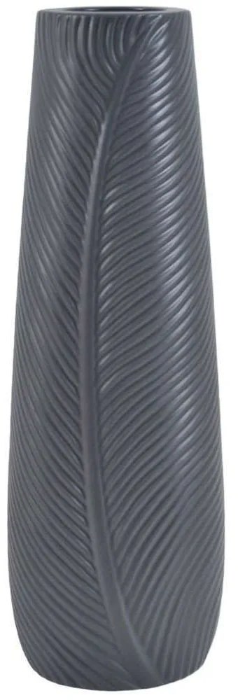 Βάζο Ανάγλυφο 832835 17,3x14,7x58cm Grey Ankor Ceramic