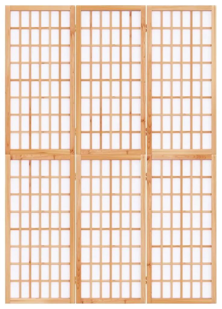 Παραβάν Ιαπωνικού Στιλ με 3 Πάνελ Πτυσσόμενο 120 x 170 εκ. - Καφέ