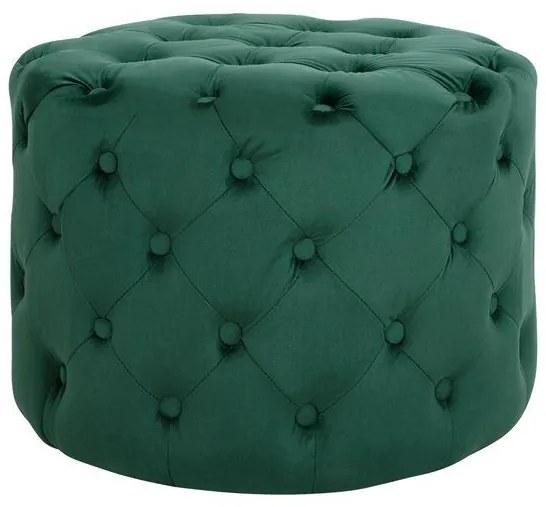 Σκαμπό KASSIE τύπου CHESTERFIELD Βελούδο Κυπαρισσί Φ60x43Υ εκ. 60x60x43 εκ.