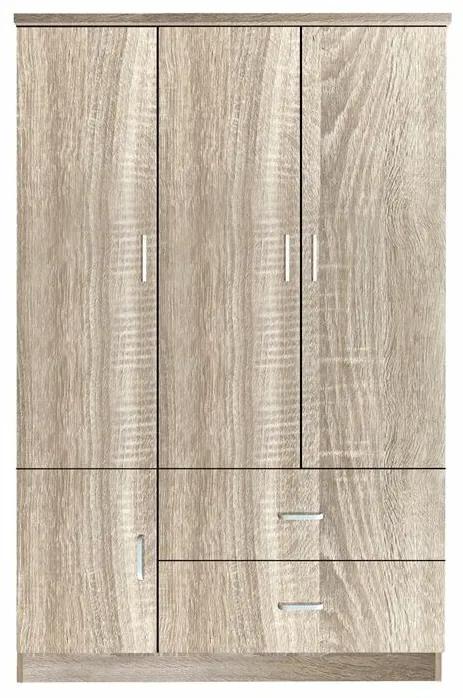 Ντουλάπα Mesa 282, Sonoma οξιά, 180x120x50cm, Πόρτες ντουλάπας: Με μεντεσέδες