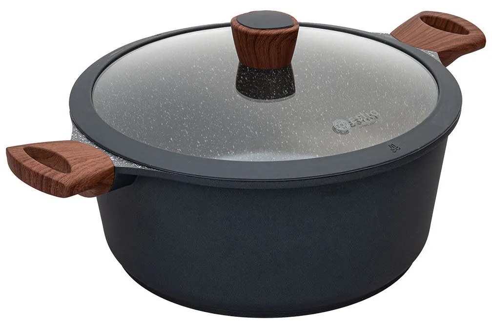 Estia 01-1155 Stone Βαθιά Κατσαρόλα από Χυτό Αλουμίνιο 6.7lt / 28cm