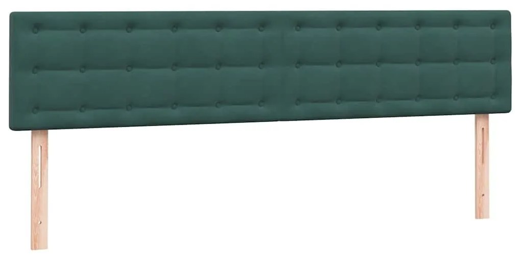 Κρεβάτι Boxspring με Στρώμα Σκούρο Πράσινο 180x210εκ. Βελούδινο - Πράσινο