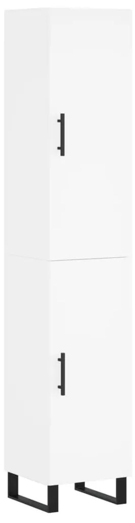 vidaXL Ντουλάπι Λευκό 34,5 x 34 x 180 εκ. από Επεξεργασμένο Ξύλο
