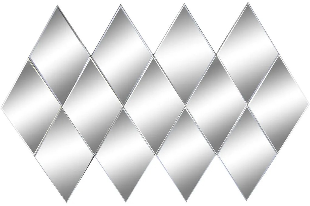 Τοίχο καθρέφτη DKD Home Decor Μαύρο Σύγχρονη Ρόμπος 120 x 2 x 80 cm