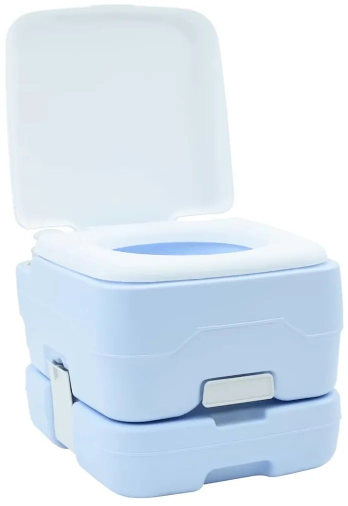 vidaXL Τουαλέτα Κάμπινγκ Απαλό Μπλε και Λευκό 41,5 x 36,5 x 30 cm