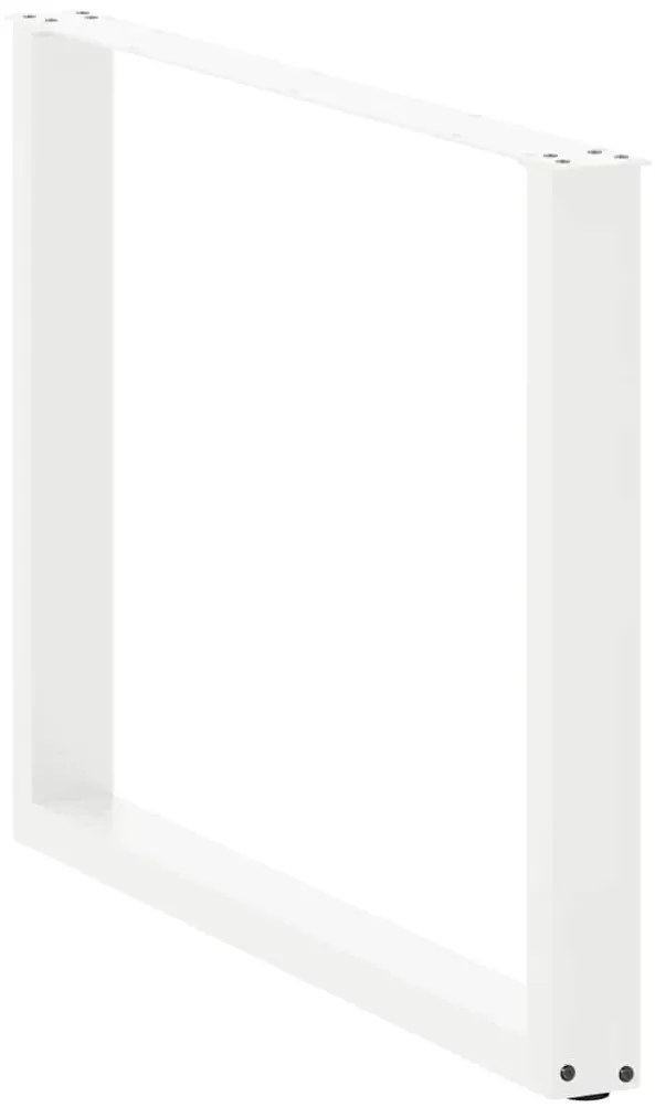 vidaXL Πόδια Τραπεζαρίας σε Σχήμα U 3 τεμ. Λευκά 100x(72-73) εκ. Ατσάλι