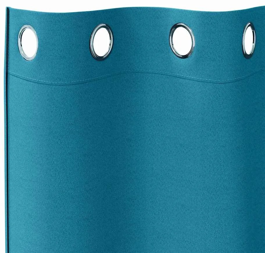 vidaXL Κουρτίνες με κουρτίνες 2 pcs Τιρκουάζ 140x140cm Πολυεστέρας