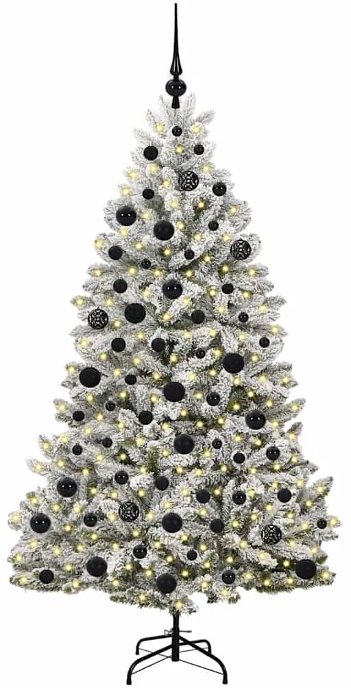 vidaXL Τεχνητό Χριστουγεννιάτικο Δέντρο Πράσινο και Λευκό 180 cm