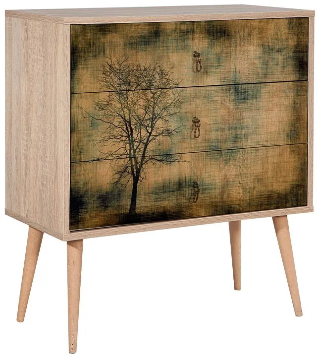 Συρταρτιέρα Soho Megapap από μελαμίνη χρώμα sonoma 80x40x90εκ.-GP052-0003,4