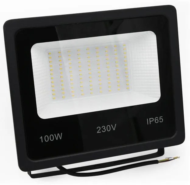 Adeleq Προβολέας LED-SMD 100W 230V 3000K IP65 Μαύρος 3-380100100