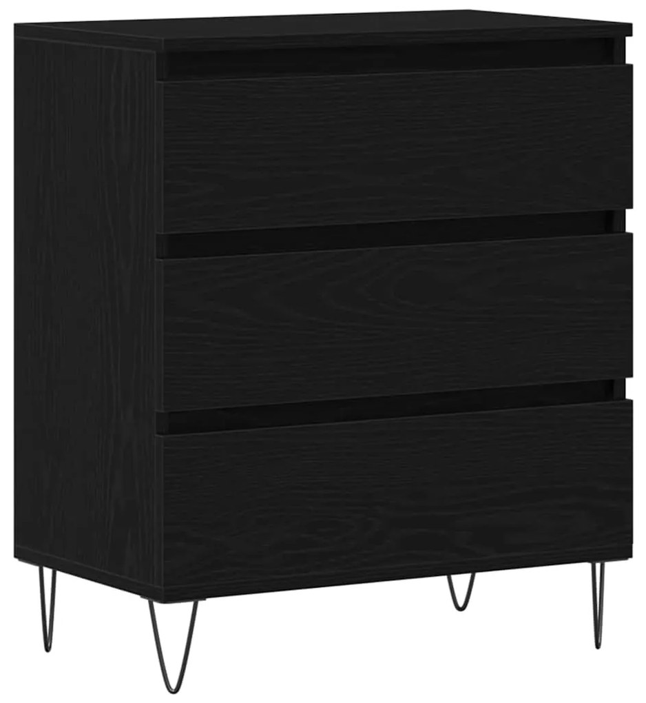 vidaXL Πλαϊνό γραφείο Μαύρη δρυς 60 x 35 x 70 cm Επεξεργασμένο ξύλο