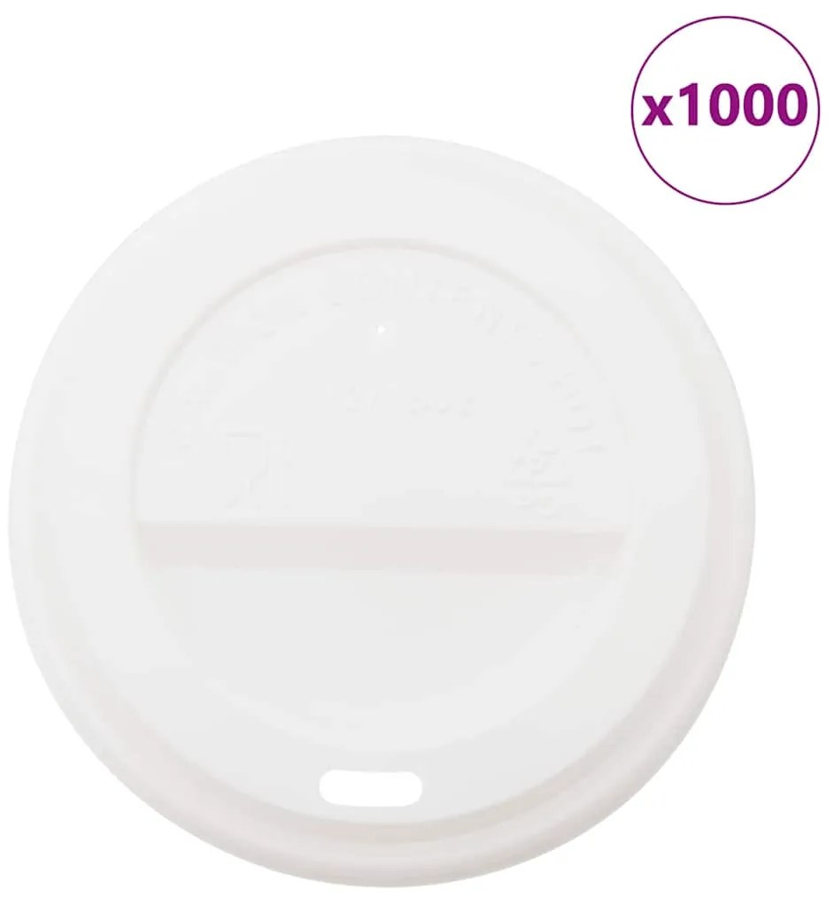 vidaXL Χάρτινα καπάκια καφέ Ø90 mm 12oz και 16oz 1000 τεμάχια