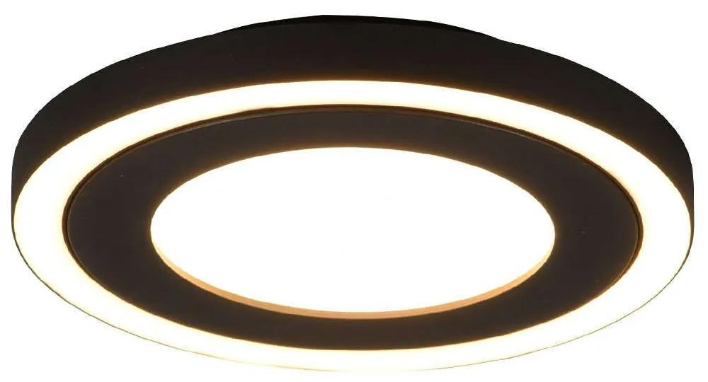 Φωτιστικό Οροφής - Πλαφονιέρα Carus R67222032 Φ20x4cm Led 1250Lm 10W Black RL Lighting