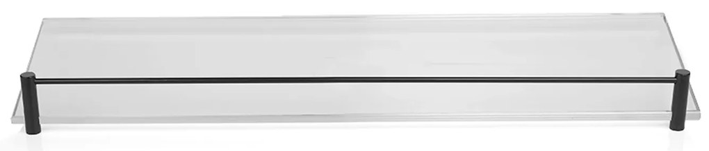 KARAG  MENSOLE Εταζέρα γυάλινη MENSOLE 0644 55 Μαύρη ματ KARAG 40cm KARAG-3800201581875