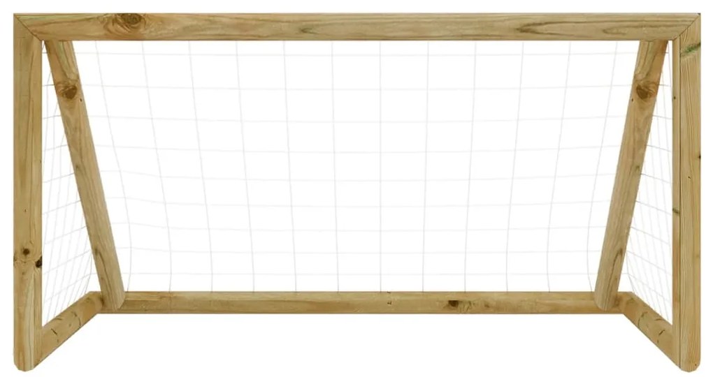 vidaXL Τέρμα Ποδοσφαίρου με Δίχτυ 160x80x100 εκ. Εμποτισμ. Ξύλο Πεύκου