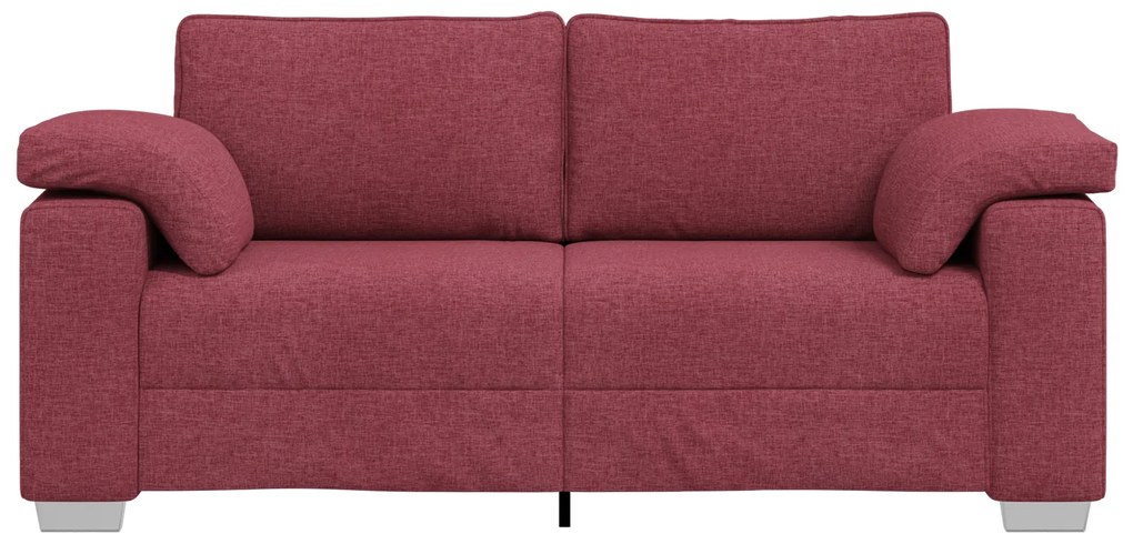vidaXL Καναπές Loveseat Κόκκινος 140εκ Ύφασμα