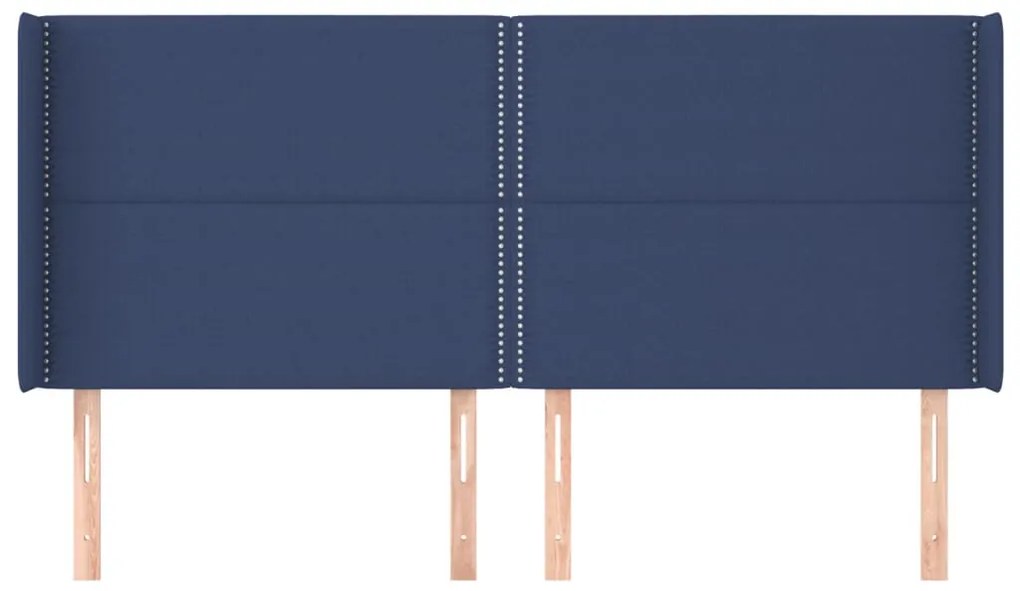 vidaXL Κεφαλάρι με Πτερύγια Μπλε 203x16x118/128 εκ. Υφασμάτινο
