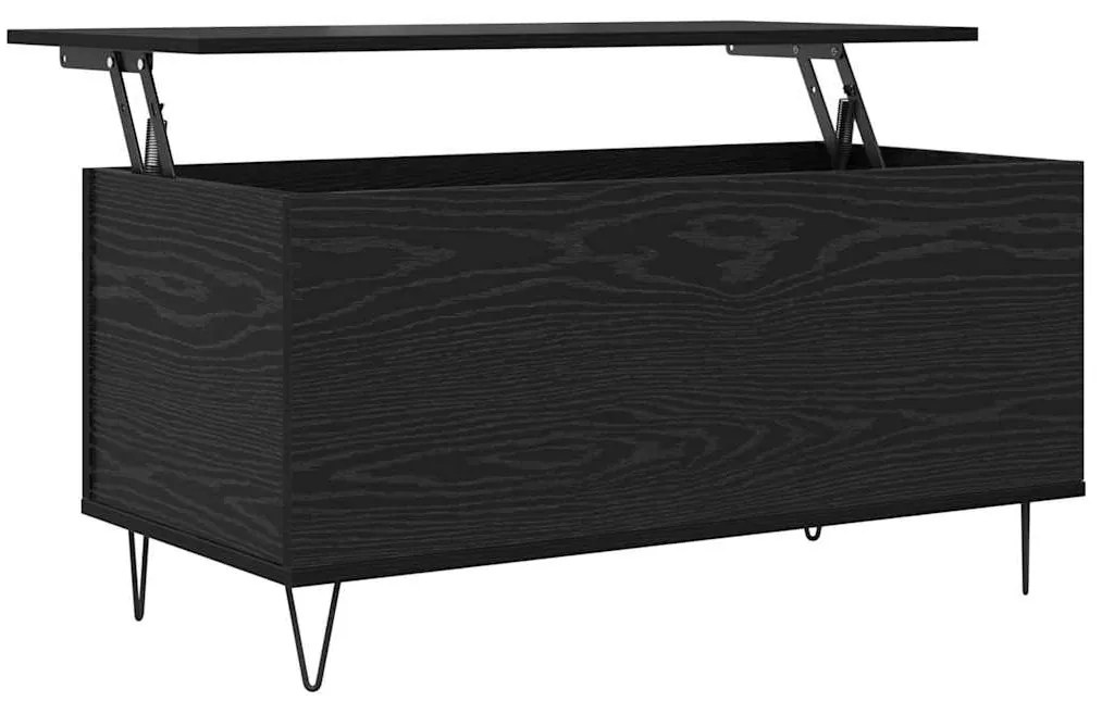 vidaXL Τραπεζάκι σαλονιού Μαύρη δρυς 90 x 44.5 x 45 εκ.