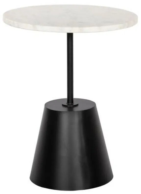 Βοηθητικό Τραπέζι DKD Home Decor Μαύρο Λευκό Μέταλλο Μάρμαρο 40 x 40 x 50 cm