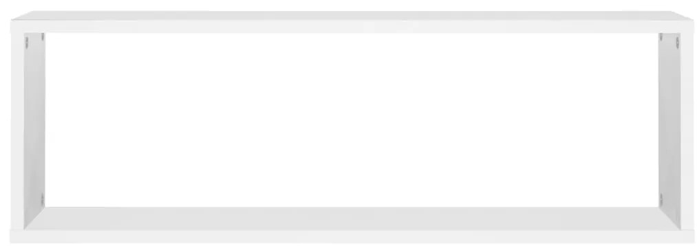 vidaXL Ράφια Κύβοι Τοίχου 2 τεμ. Λευκά 80 x 15 x 26,5 εκ. Επεξ. Ξύλο