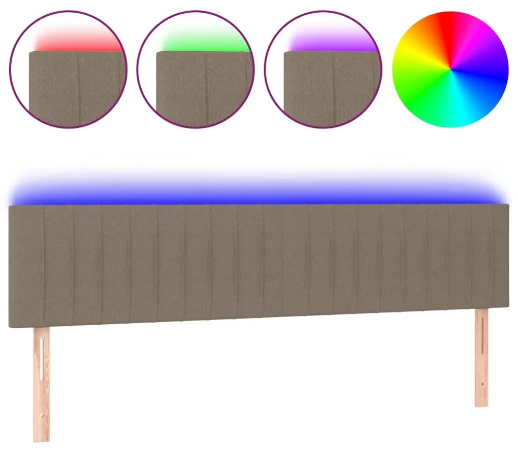 ΚΕΦΑΛΑΡΙ ΚΡΕΒΑΤΙΟΥ LED TAUPE 160X5X78/88 ΕΚ. ΥΦΑΣΜΑΤΙΝΟ 3121860