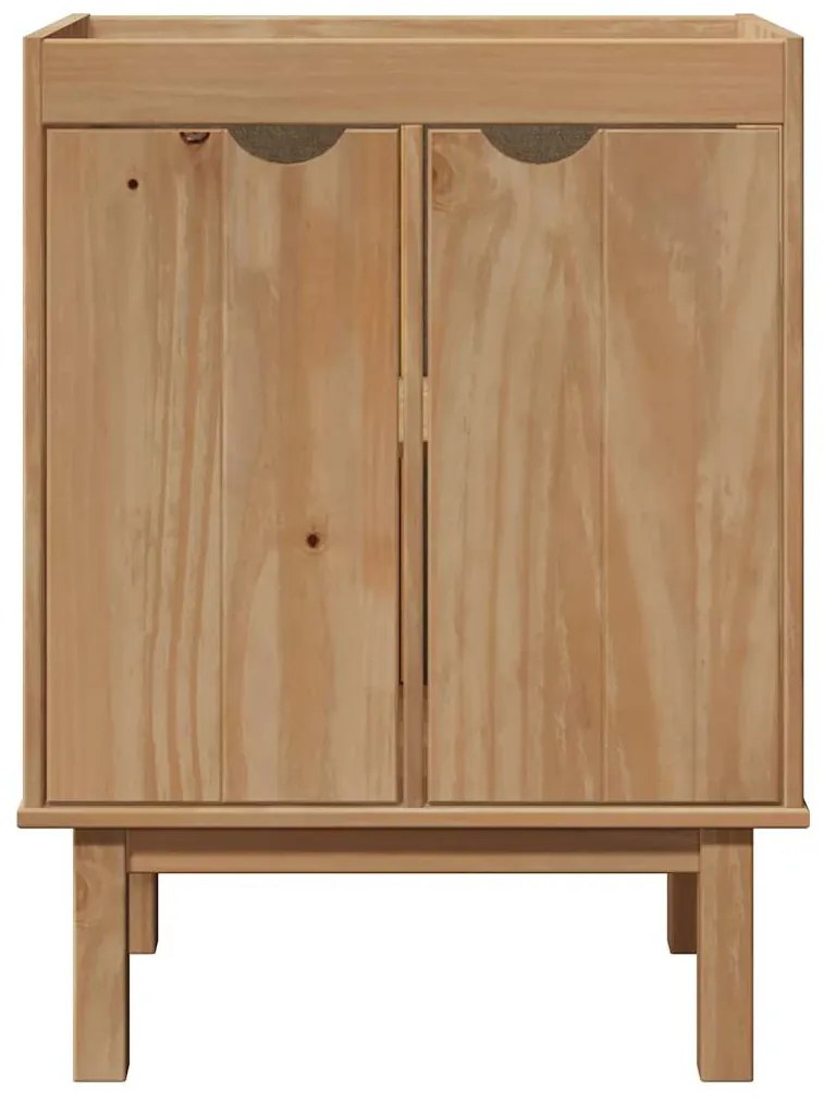 vidaXL Ντουλάπι Μπάνιου OTTA 59x40x80 εκ. Μασίφ Ξύλο Πεύκου