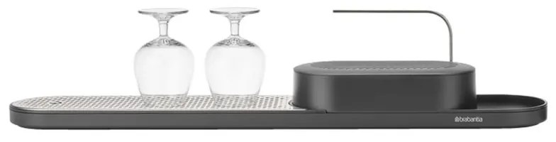 Σετ μπάνιου Brabantia SinkStyle 1008498, 2 μέρη, μεταλλική επίστρωση, Ανθεκτικό στη διάβρωση, Σκούρο γκρι