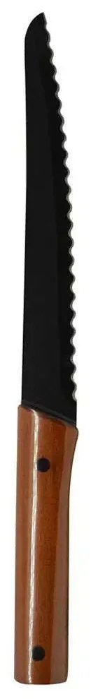 Μαχαίρι Ψωμιού Με Ξύλινη Λαβή 809639 33cm Black Ankor Stainless Steel