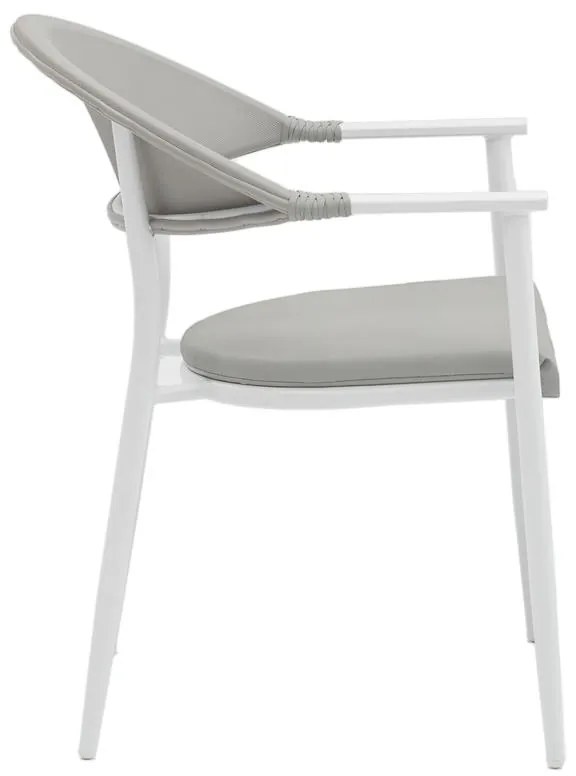 Τραπεζαρία Synergy-Pino σετ 3τεμ λευκό αλουμίνιο και plywood σε φυσικό χρώμα 80x80x74εκ 80x80x74 εκ.