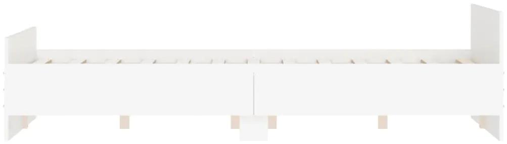 Πλαίσιο Κρεβατιού με Κεφαλάρι &amp; Ποδαρικό Λευκό 140x190 εκ - Λευκό