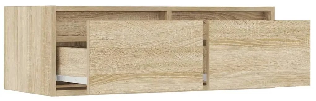 ντουλάπι τηλεόρασης με φώτα LED Sonoma Oak 75x35,5x25 cm - Καφέ