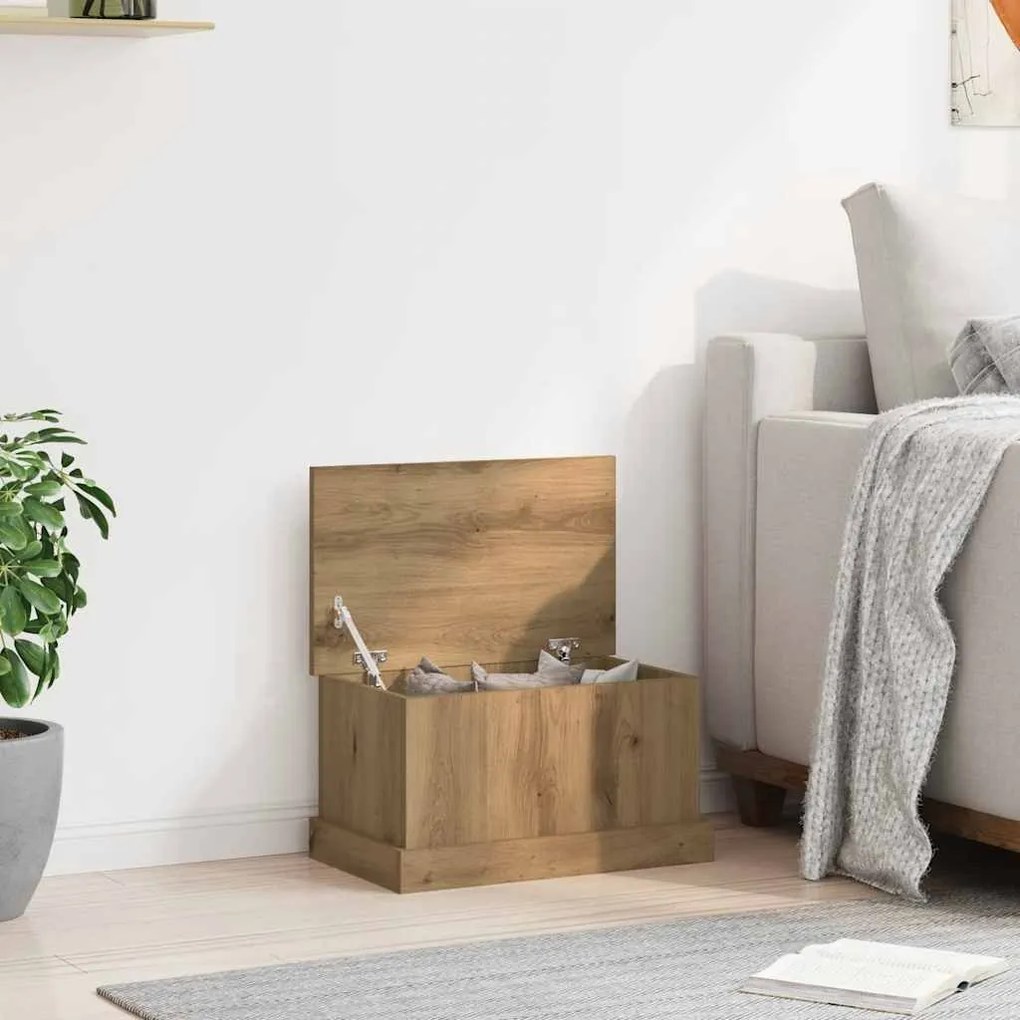 vidaXL Κουτί Αποθήκευσης Αρτισιανή Δρυς 30x50x28 εκ. Επεξ.Ξύλο