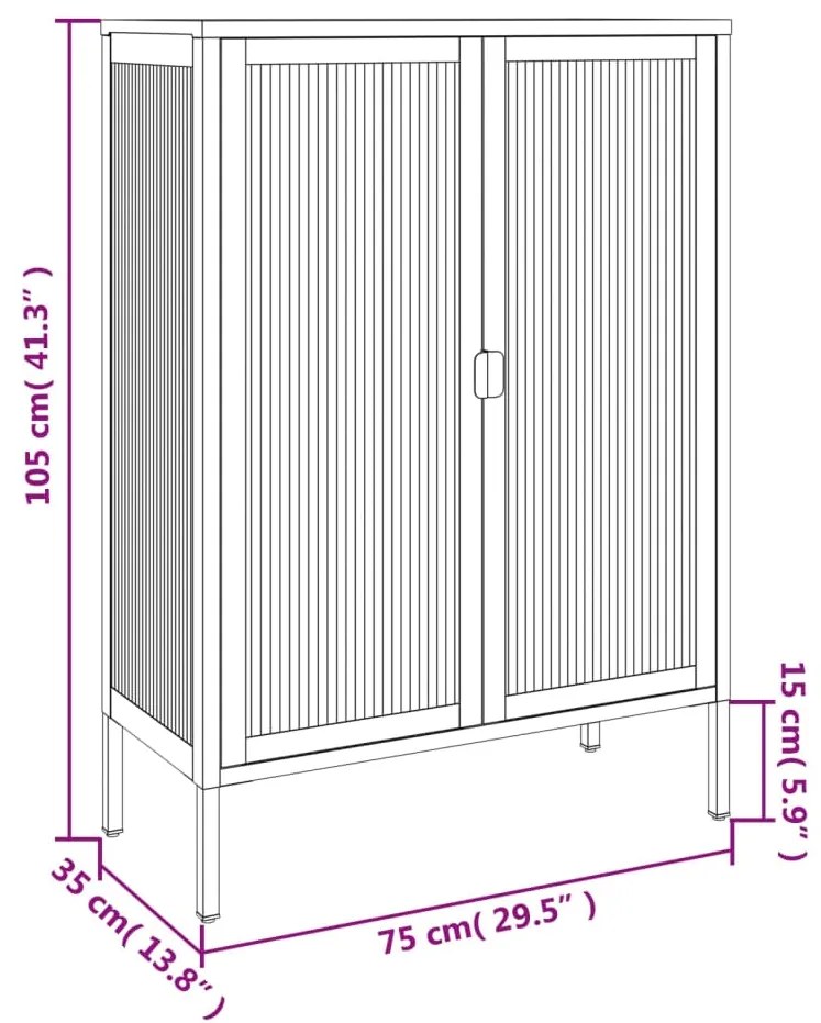 ΝΤΟΥΛΑΠΙ ΜΑΥΡΟ 75 X 35 X 105 ΕΚ. ΑΠΟ ΓΥΑΛΙ ΚΑΙ ΑΤΣΑΛΙ 353003