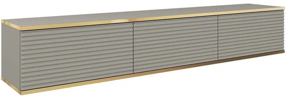 Έπιπλο Τηλεόρασης Κρεμαστό Oro_MDF 175x30x32cm Grey-Gold