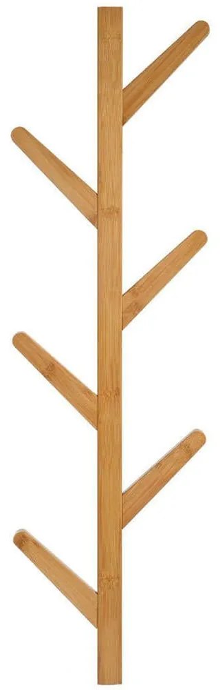 Κρεμάστρα Τοίχου 6 Θέσεων 04-19709 26x6,8x84cm Natural Estia Bamboo