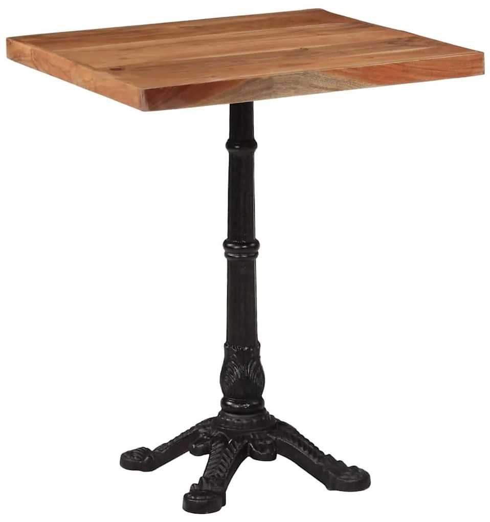 vidaXL Τραπέζι Bistro 60 x 60 x 76 εκ. από Μασίφ Ξύλο Ακακίας