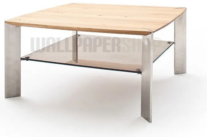 Τραπεζάκι Σαλονιού Μασίφ Καφέ 80x80x41