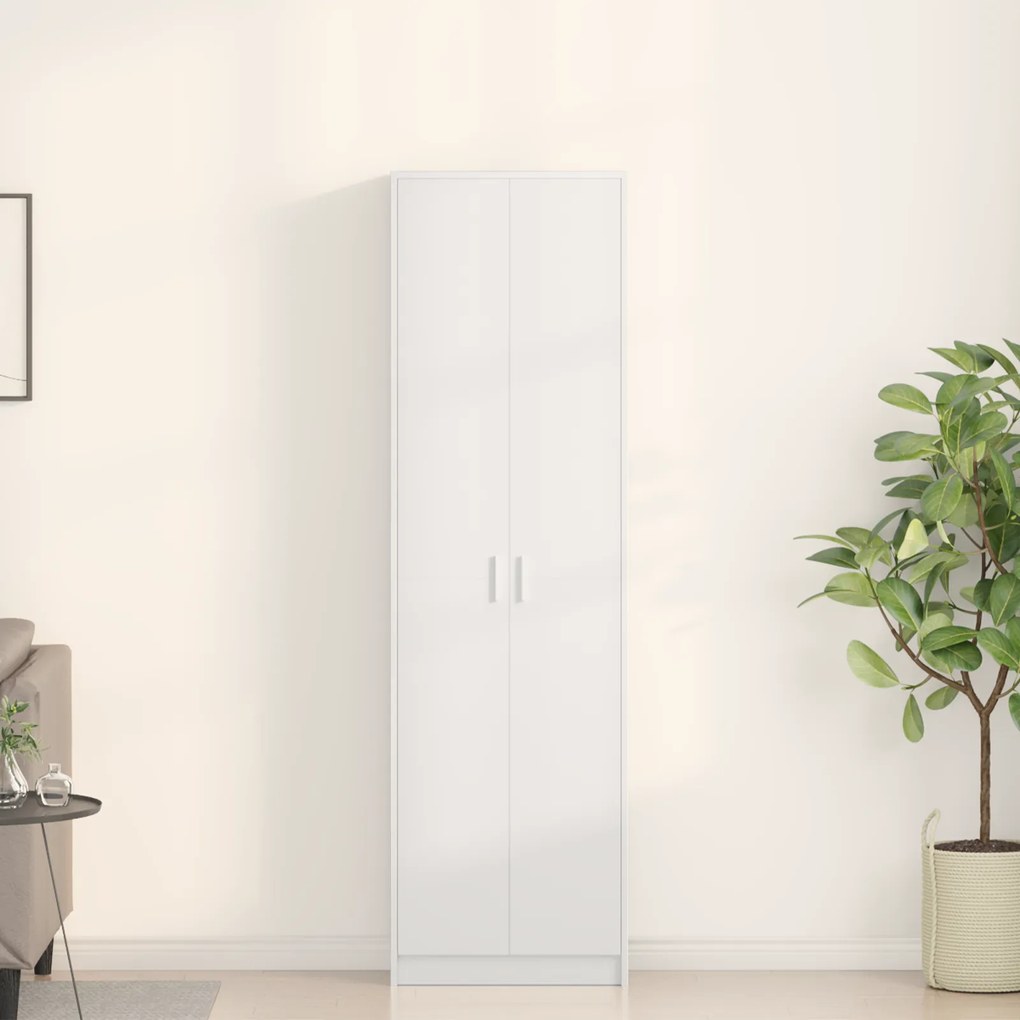 vidaXL ντουλάπα Λευκή 55x25x189 εκ. από επεξεργασμένο ξύλο