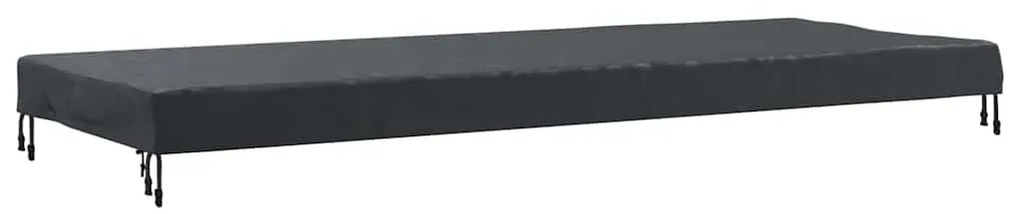 vidaXL Κάλυμμα Τραπέζι Μονόχρωμο Μαύρο 102 x 202 x 15 εκ ύφασμα