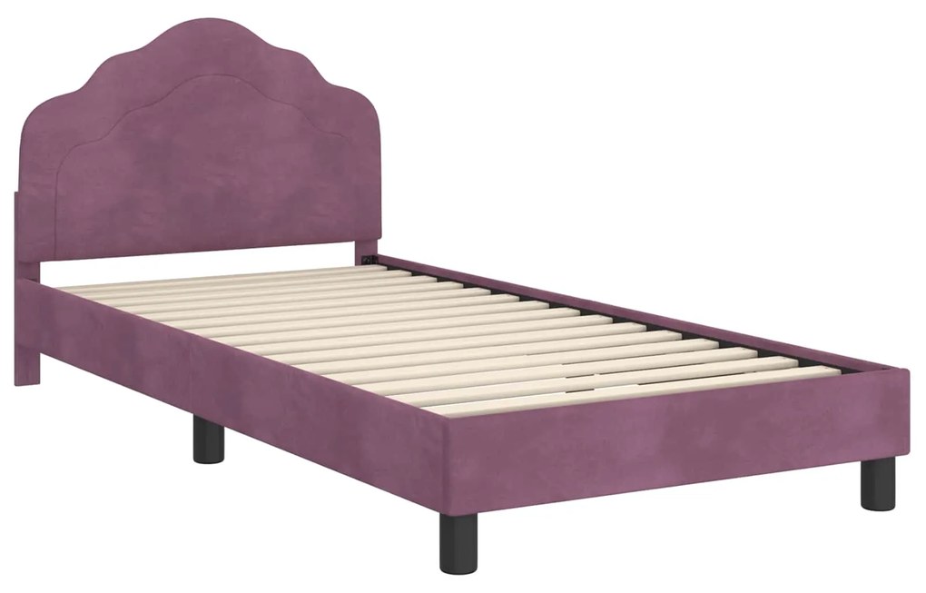 vidaXL Κρεβάτι Παιδικής Κρεβατοκάμαρας με Κεφαλάκι Μοβ 90 x 190 cm