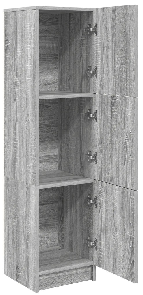 vidaXL Ψηλή Ντουλάπα Γκρι sonoma 31,5 x 32 x 124 εκ Επεξεργασμένο ξύλο
