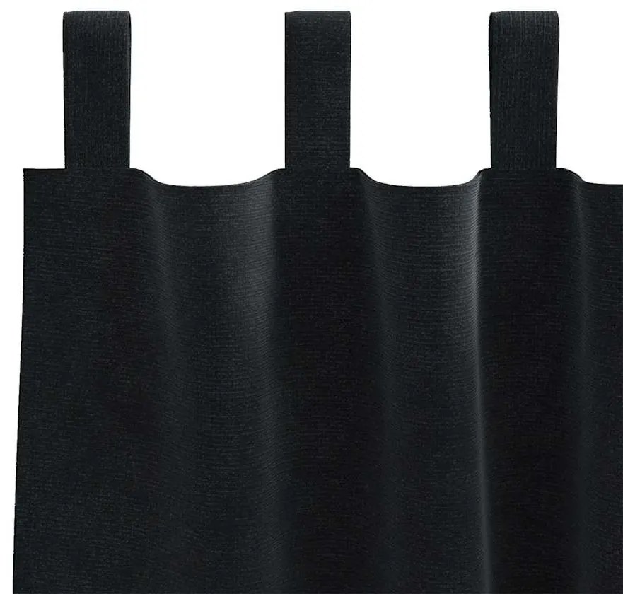 vidaXL Κουρτίνες με κουρτίνες 2 pcs Μαύρο 140 x 140 cm Βελούδο
