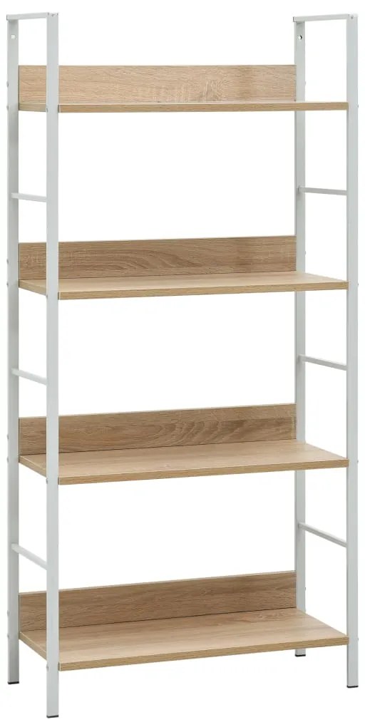 vidaXL Ραφιέρα 4 Επιπέδων Δρυς 60x27,6x124,5 εκ. Επεξεργασμένο Ξύλο