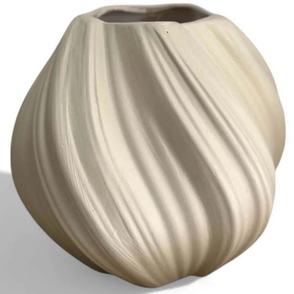 Βάζο Onda 546HAR1107 Φ13x19cm Beige Aberto Design Κεραμικό