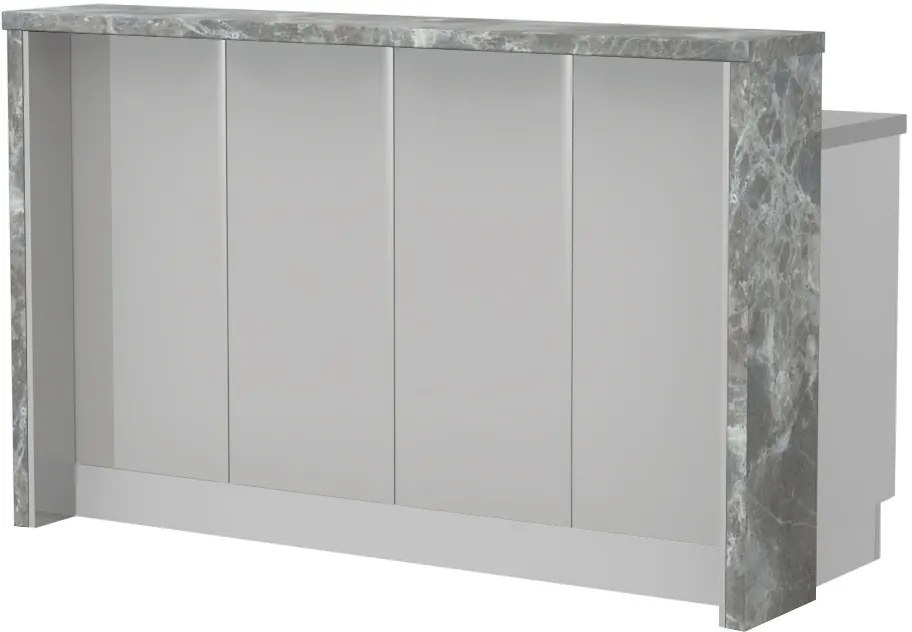Πάγκος νησίδας Modena-Μήκος: 160 εκ.-Γκρι ανοιχτό-Siena Marble